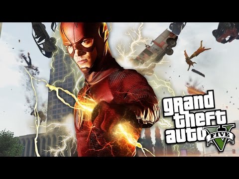 GTA 5 Mods - SUPERHERO FLASH MOD w/ SUPER POWERS (GTA 5 Mods Gameplay)