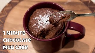1 Minute Chocolate Mug Cake in Microwave