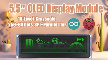 Green Grayscale 5.5 inch OLED Display Module 256x64 Arduino,Raspberry Pi
