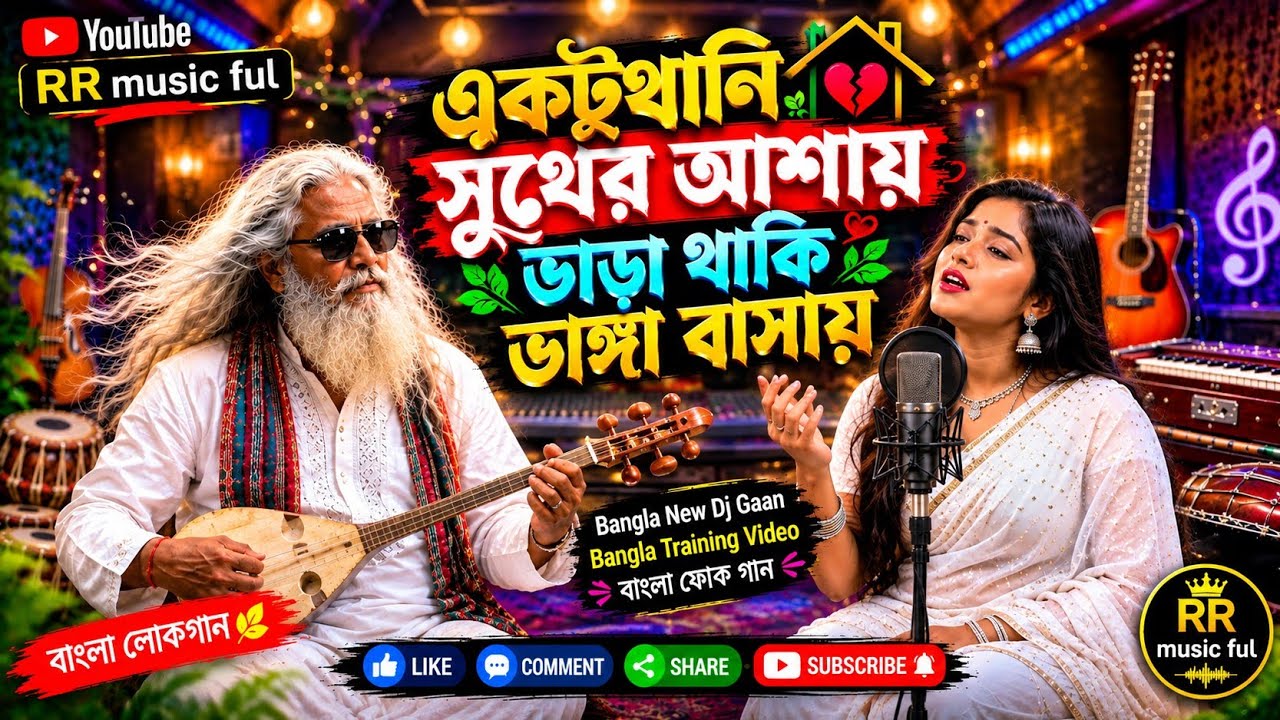 ⁣🎵 একটুখানি সুখের আশায় | নতুন বাংলা বাউল গান | Bangla Folk Song 2026 💔 🎤 RR music ful | New song
