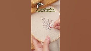 Hướng dẫn thêu chùm dâu tây  #embroidery #handmade #diy