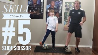 Soccer Skill Scissor Tutorial #5 - the scissor sweep like Messi Neymar Mbappe Ronaldo