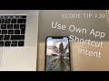 Use the shortcut intent by siri  xcode quick tip 30