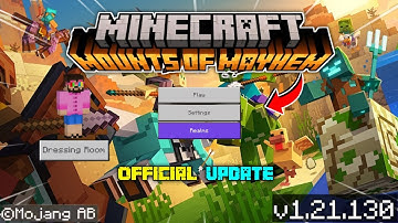 Minecraft 1.21.130 Official Version Released | Minecraft 1.21.11 - Mounts of Mayhem Update |BugWheel
