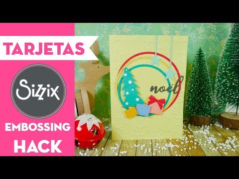 ¡Truco con embossing! Tarjeta usando Diffusers y Big Shot - PEGA PAPEL O TIJERAS card making happy birthday