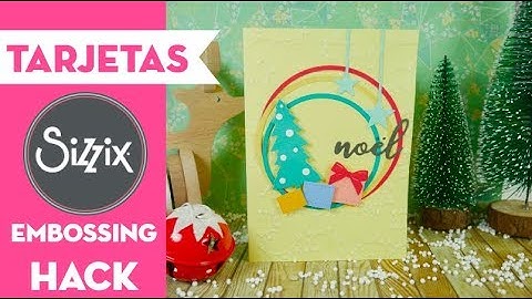 ¡Truco con embossing! Tarjeta usando Diffusers y Big Shot - PEGA PAPEL O TIJERAS