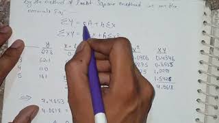 3.2 Curve fitting of Exponential curve y=ax^b by least square method | Probability and Statistics 