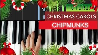 Christmas Carols - Chipmunks ( Piano Tutorial )