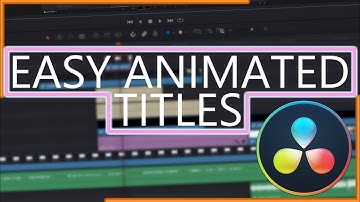EASY ANIMATED TITLES & ANIMATED TEXT in DaVinci Resolve 16 | Add Branding To Your Video