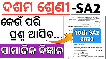 sa2 exam 10th class 2023 history question paper | 10th class sa2 question paper 2023 subjective