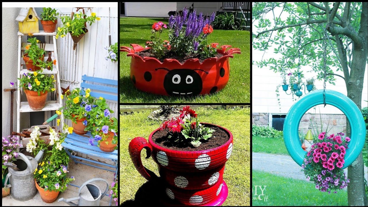 gardening ideas for home - garden craft ideas - home garden decor ideas