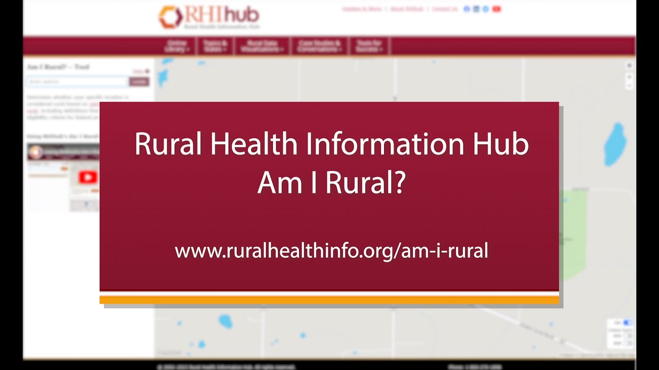 Using RHIhub's Am I Rural? Tool - YouTube