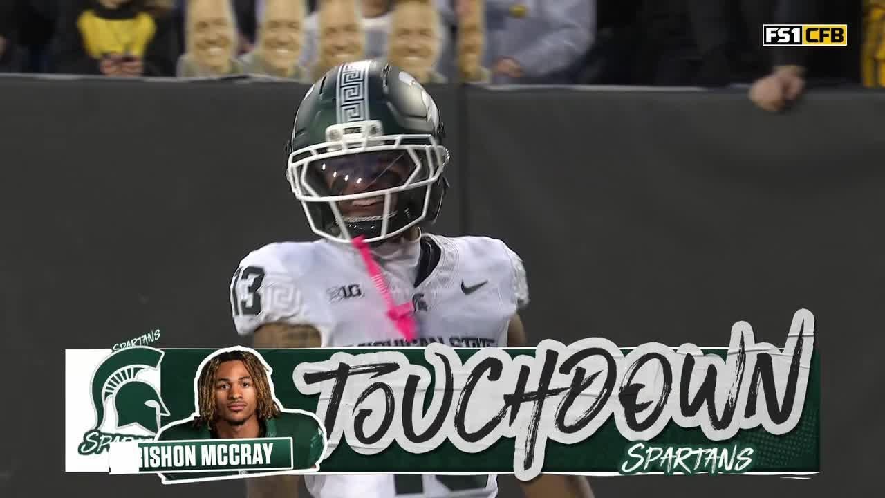 Milivojevic Lets it Fly to Chrishon McCray for the TD vs. Iowa | Michigan State Football
