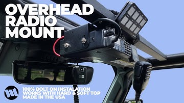 Jeep JL Wrangler JT Gladiator CB Radio Mount for Overhead Installation - works with HAM / Race Radio