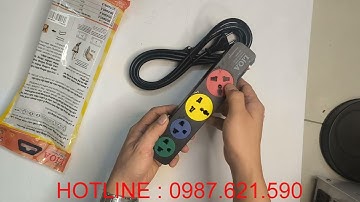 🔴 Ổ Cắm LiOA 4 Lỗ 2D2SN5.2 Kéo Dài 5M 4 Lỗ 3 Chấu Đa Năng - Trước Đây Là 2D2S52