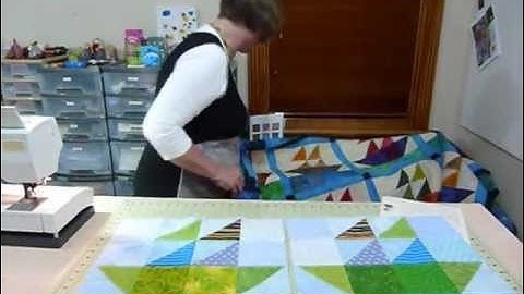 How to make a Sail Boat block using 5" squares - Quilting Tips & Techniques 089