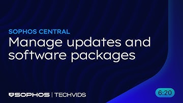 Sophos Central: Manage updates and software packages