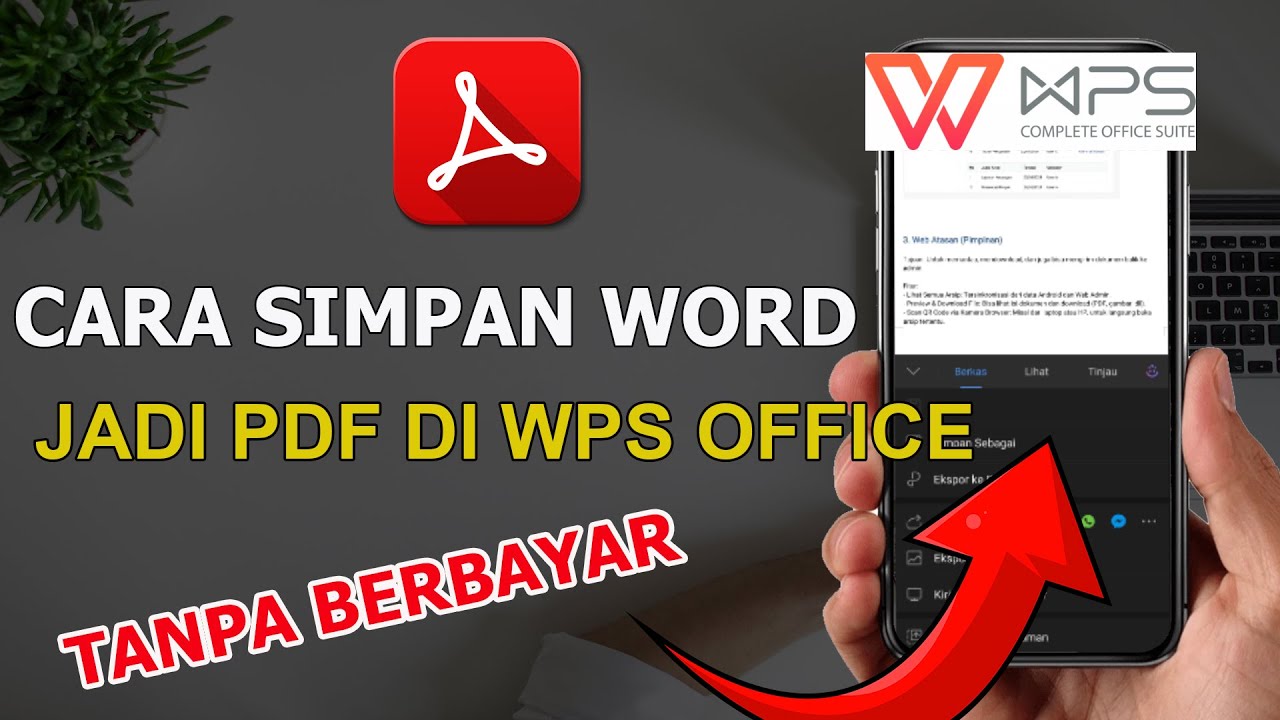 Cara Simpan File Word ke PDF di WPS Office Tutorial
