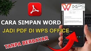 Cara Simpan File Word ke PDF di WPS Office | Tutorial Lengkap