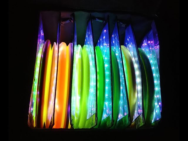 I built a rechargeable glow-disc-box! : r/discgolf