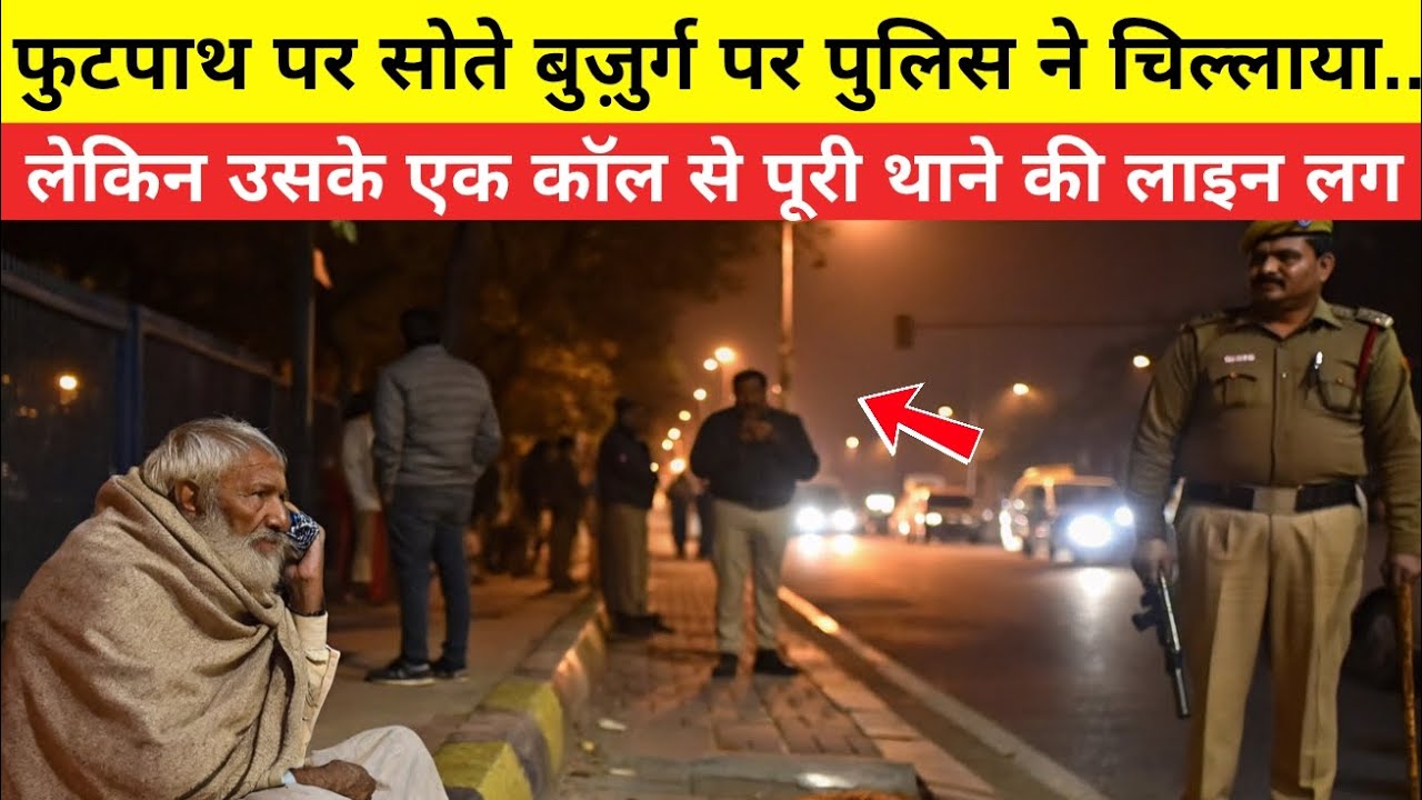फुटपाथ पर सोते बुजुर्ग पर पुलिस ने चिल्लाया..लेकिन उसके एक कॉल से पूरी थाने की लाइन लग #storytales