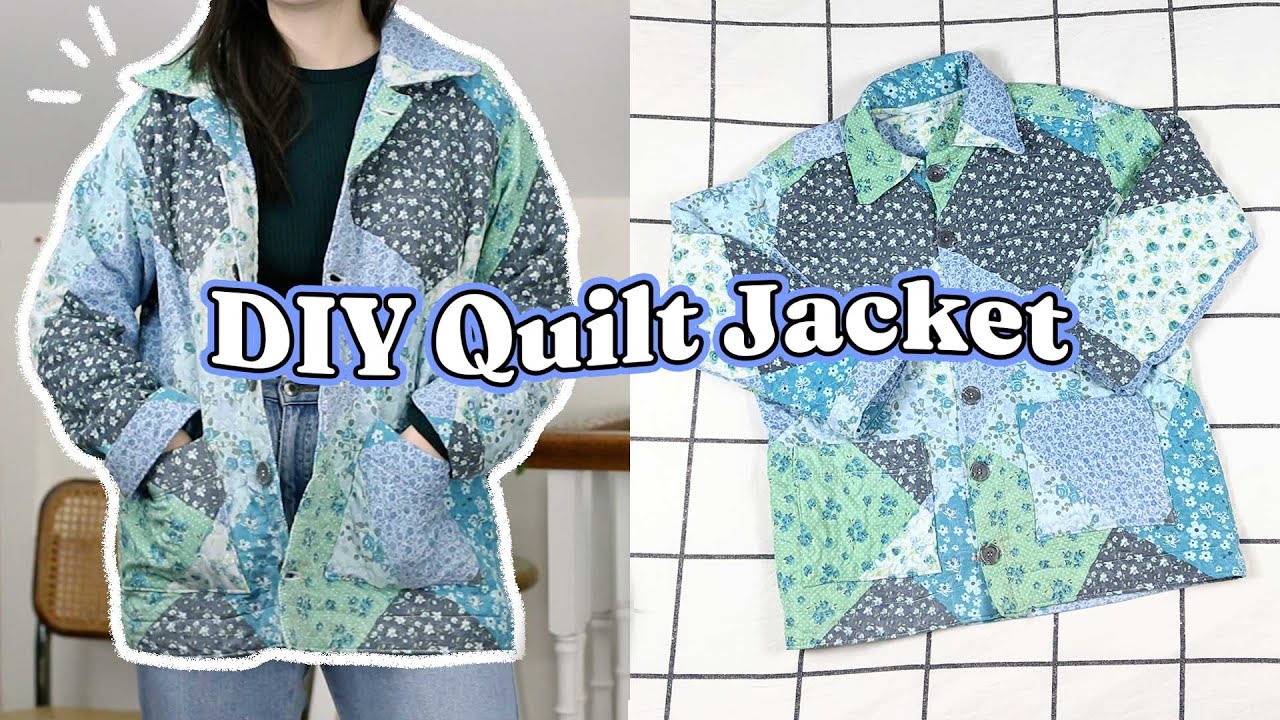 my turn to make a QUILT JACKET!! Thrift Flip with FREE Pattern :) 