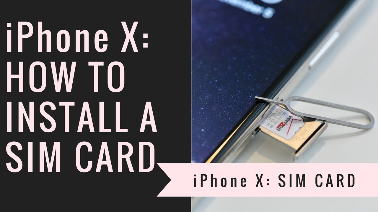 iPhone X: How to Install a SIM Card - YouTube