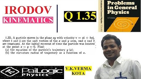 IRODOV 1.35. A particle moves in the plane xy with velocity v = ai bxj, where i and j are the unit