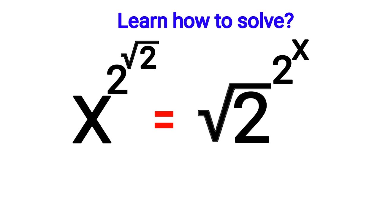 American Math Olympiad Questions || Exponential Equations || Explored ...