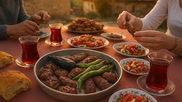   من قلب القرية قرب أنقرة 🇹🇷🔥 جلسة مشاوي وشاي تركي على الجمر! 