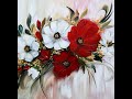 Flowers Painting/Acrylics Blending/ 1Brush/Blumenmalerei/Acrylfarben verblenden/1Pinsel/V339