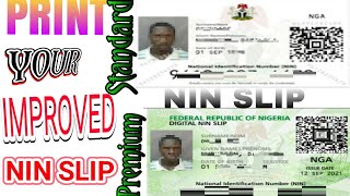 HOW TO PRINT Standard NIN Slip AND Improved NIN Slip ON PHONE | DOWNLOAD NIN SLIP ON MOBILE PHONE