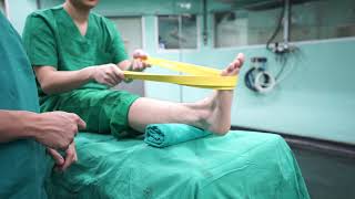 การกายภาพบำบัดด้วยตนเอง เมื่อเกิดข้อเท้าพลิก rehabilitation ankle sprain (Tanawat Vaseenon CMU)