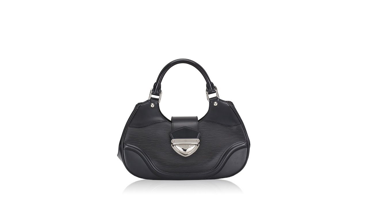 Black Louis Vuitton Epi Sac Montaigne Handbag