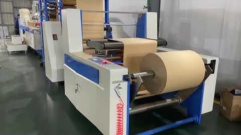 ZXFD 290  automatic roll to square bottom paper bag making machine with one color flexo printer