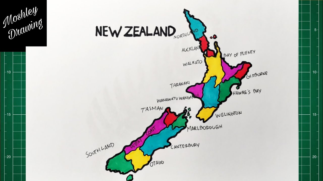 How to Draw Map of New Zealand