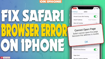 how to fix safari browser error on iPhone 2023 | PIN TECH |