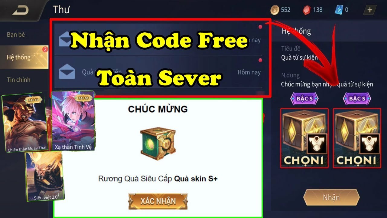 Liên Quân Phát FREE CODE Miễn Phí Cực Xịn, Nhận Rương Skin Tới Bậc SS Chưa Sở Hữu Từ Sự Kiện Member