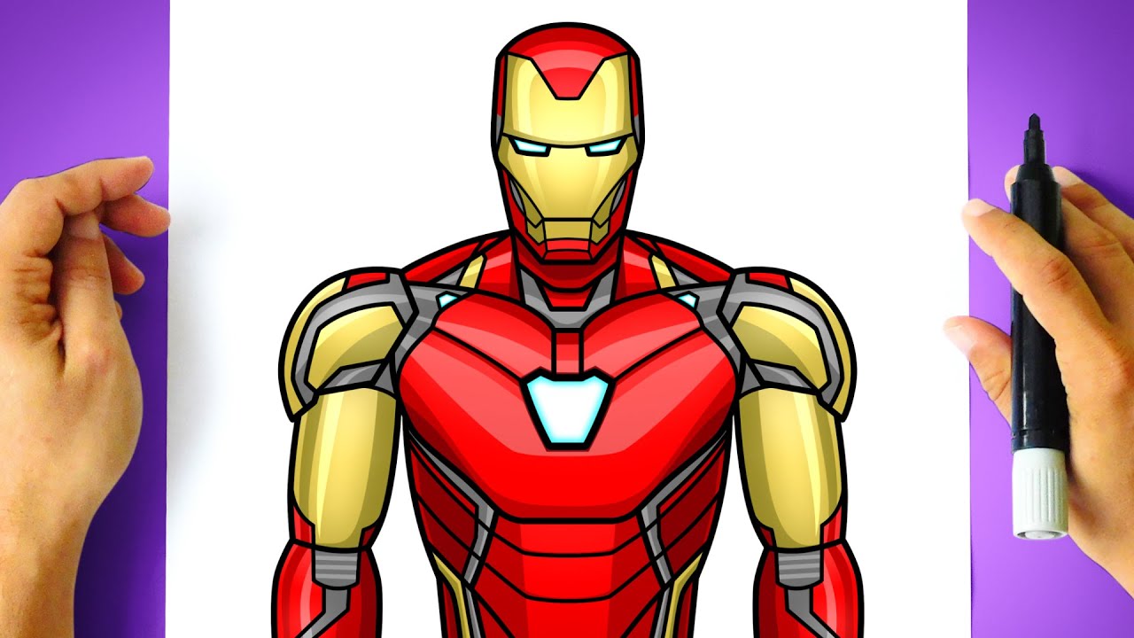 Iron man Drawing Tutorial - How to draw Iron man step by step-saigonsouth.com.vn