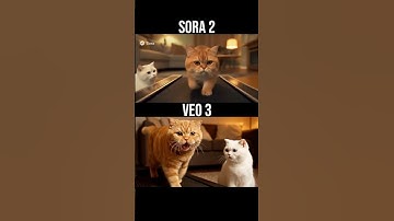 Sora 2 vs Veo 3 – Funny Cat on Treadmill (AI Video Battle)
