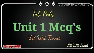 Trb Polytechnic Unit 1 Mcq's #test_2 #english #trb_poly