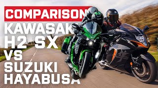Kawasaki H2 SX vs Suzuki Hayabusa 2021 | Head to Head Motorcycle Review | Visordown.com