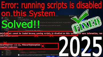 ✅Fixed Error PS1 Can Not Be Loaded Because Running Scripts Is Disabled On This System [2025] Angular