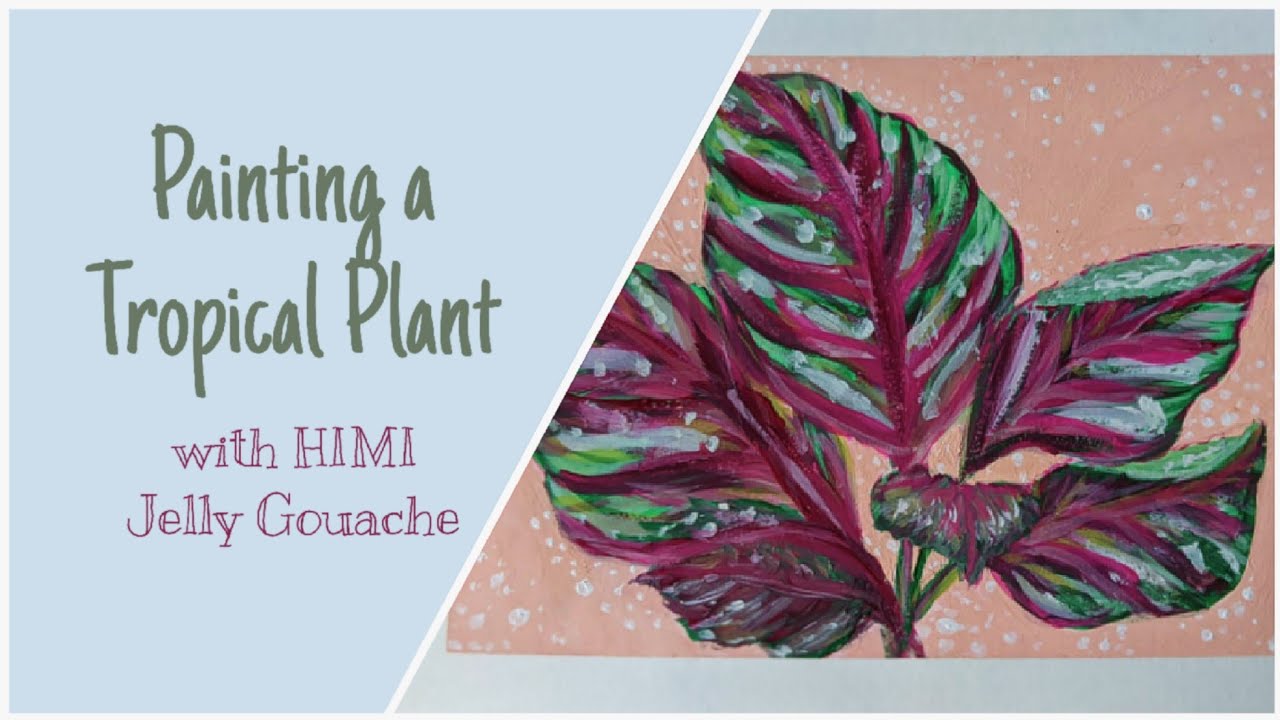 paint with me || relaxing painting process with HIMI jelly gouache ...