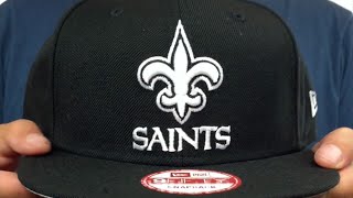 Saints 'TEAM-BASIC SNAPBACK' Black-White Hat by New Era