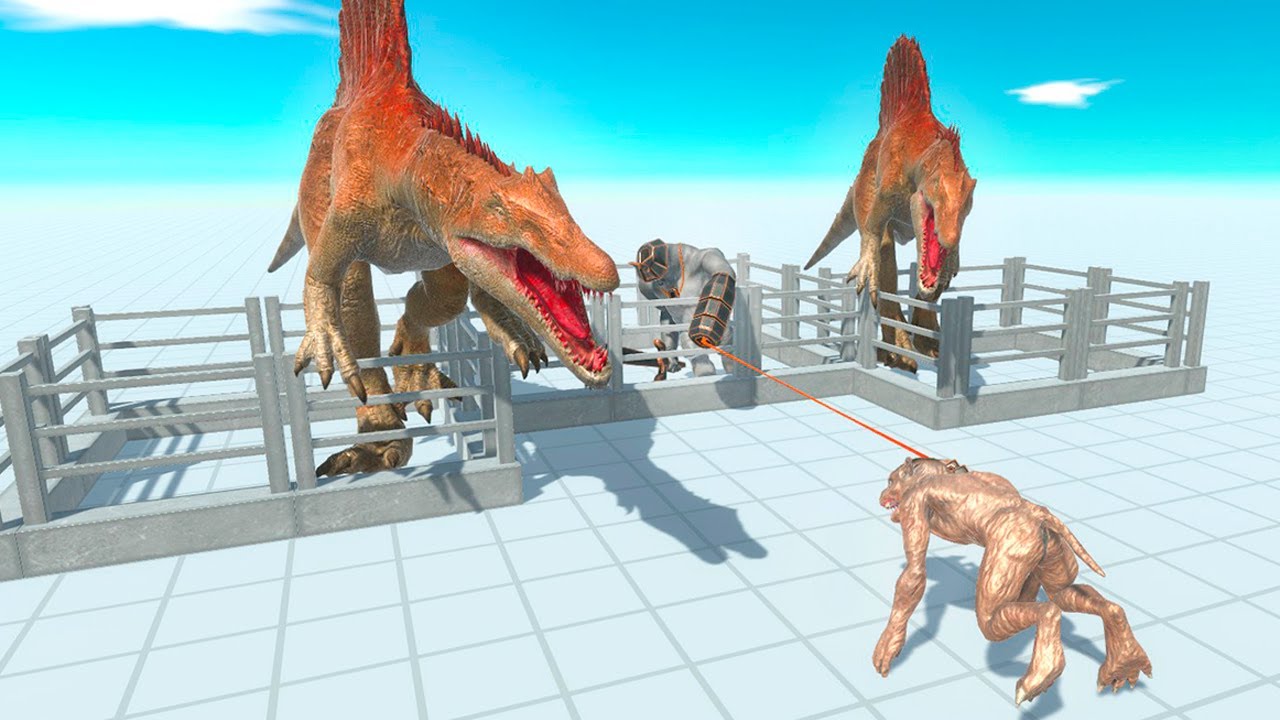SCIMITARILLA and SPINOSAURUS DUO vs EVERY UNIT | Animal Revolt Battle Simulator Gameplay