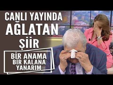 Canlı yayında ağlatan şiir! Bir anama bir kalana yanarım...