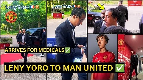 FINALLY!!✅ Leny Yoro arrives for Manchester United MEDICALS, After €62M Deal AGREEMENT Done 💯✅