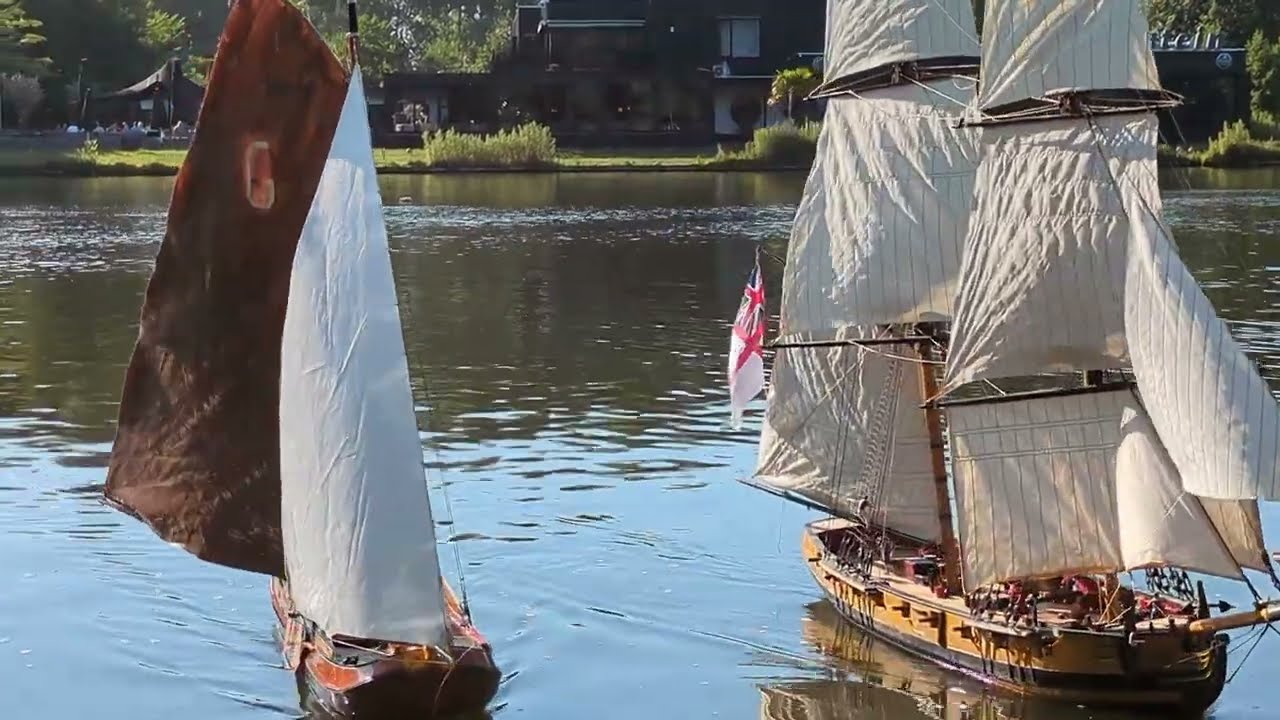 veel zeilende schaalmodellen op Madestein #minisail #rcsailboat