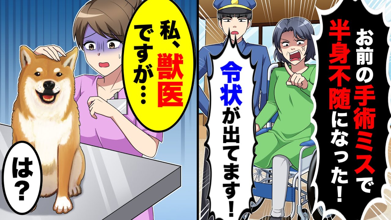 手術ミスで歩けなくなったと言われた。私、獣医ですが、、、正体を明かすと患者、は？【総集編】